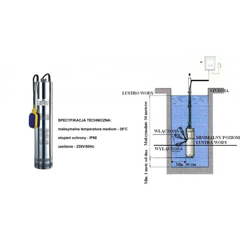 Pompa głębinowa OMNITECH 1100 z pływakiem 230V Omnigena