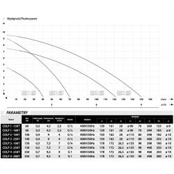 Wykres wydajności i parametry COLP 3-180T IBO