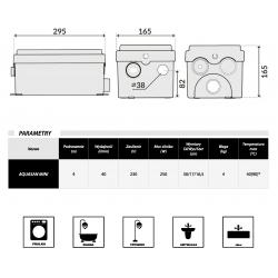 Parametry pompy łazienkowej Aquasan Mini